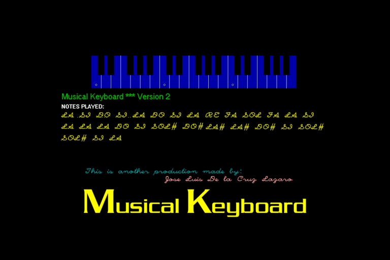 Musical Keyboard in C++, using graphics.h BGI library - The World of ...